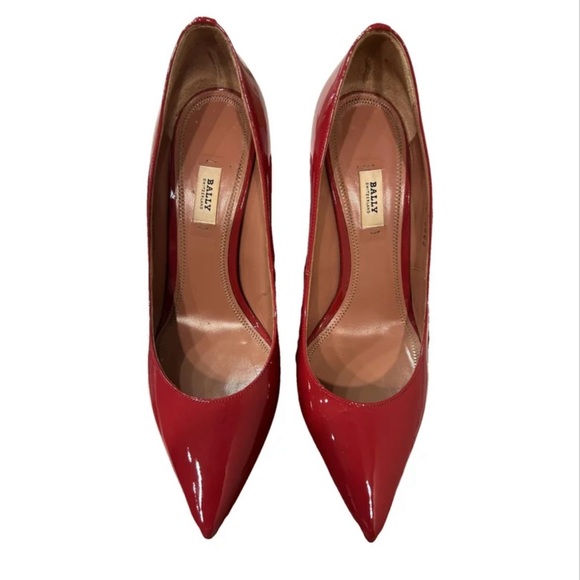 Bally Glossy Red Heels - Picture 1 of 4
